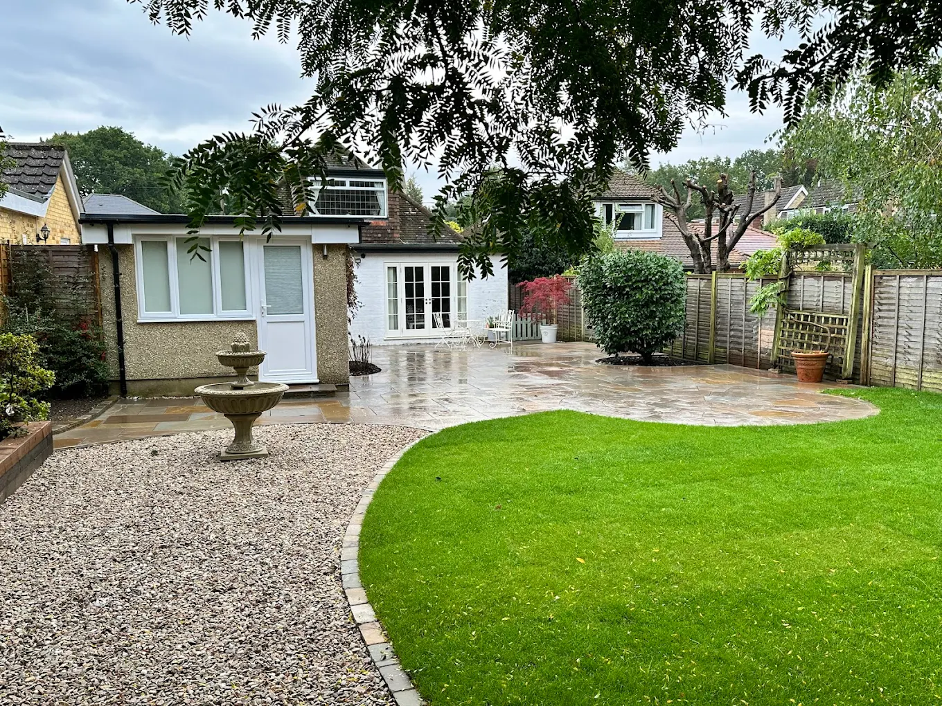 Indian sandstone patio project in Haslemere, Surrey — project 9