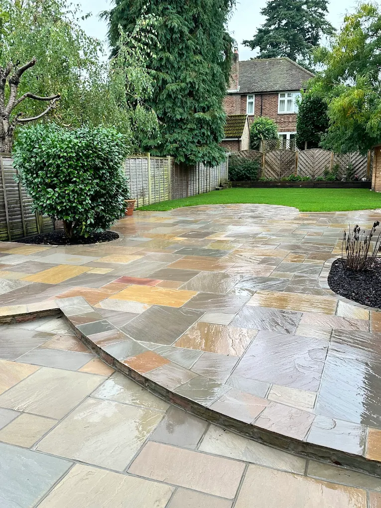 Indian sandstone patio project in Haslemere, Surrey — project 5