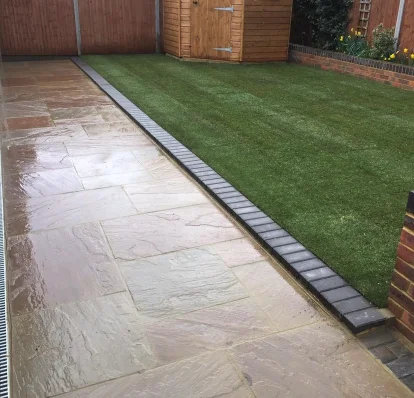 Indian sandstone patio project in Haslemere, Surrey — project 7