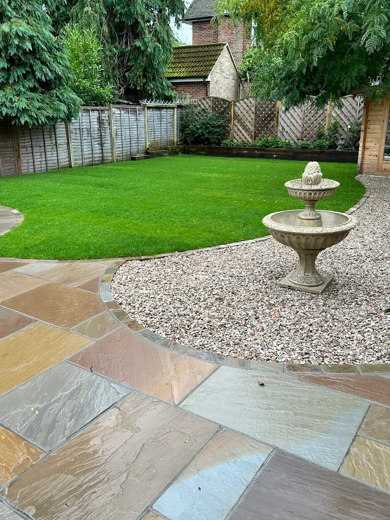 Indian sandstone patio project in Haslemere, Surrey — project 6